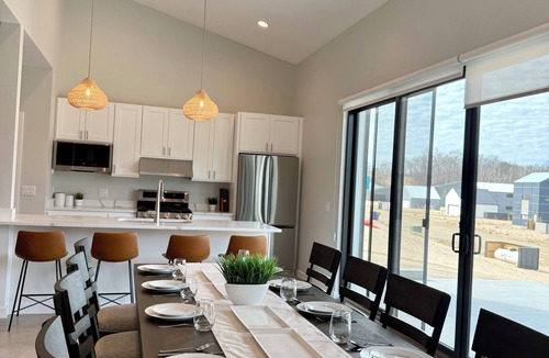 Stevensville House | Modern Dune Home, 90 min from Chicago, Heated Pool, HotTub, Sleep 16