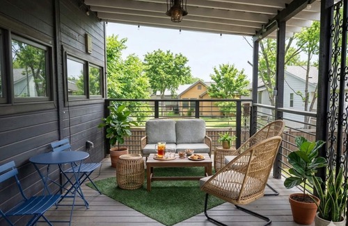 Chestnut Apartment | Modern East Austin Studio ❤️ Rooftop Views Free Parking Near Downtown