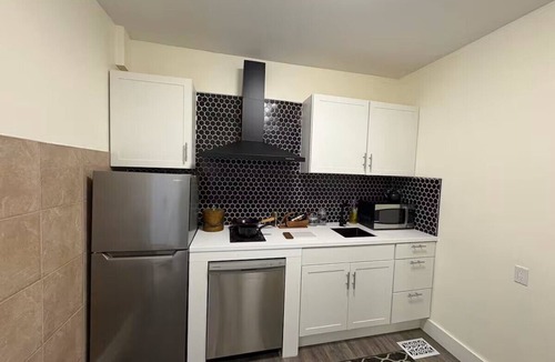 Beamsville Apartment | Modern farmhouse theme studio central Beamsville. Main Floor Suite.