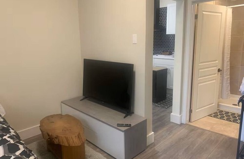 Beamsville Apartment | Modern farmhouse theme studio central Beamsville. Main Floor Suite.