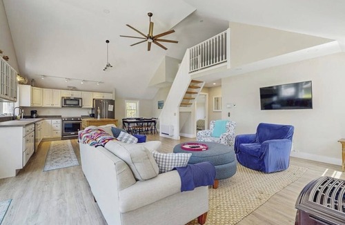 Bayside House | Modern farmhouse with deck, firepit, & balcony