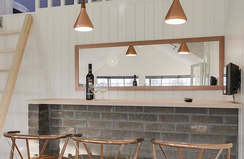 Frørup House | Modern holiday home with sea views and pool and activity room, WiFi and oven