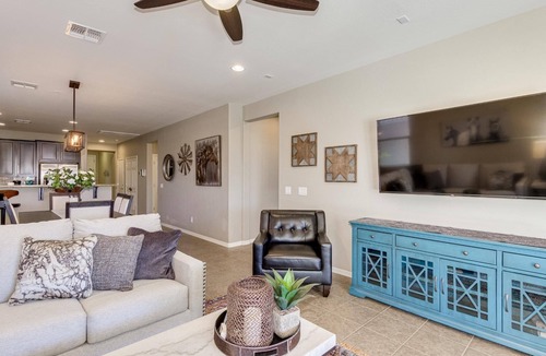 Montecito in Estrella House | Modern home in Estrella Mtn Ranch - refreshing Pool & Spa/Fire pit/Mtn Views