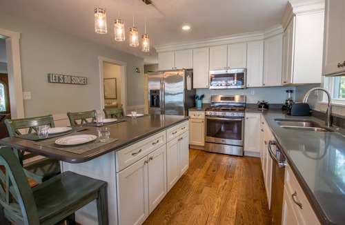 Michigan City House | Modern home with fire-pit and well equipped for large groups