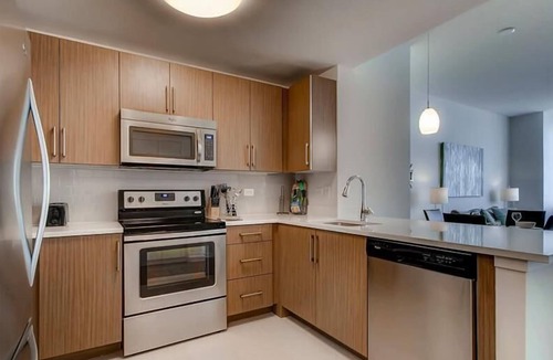 Hudson Exchange Apartment | Modern Jersey City 1BR | Work Desk + Wi-Fi | by GLS