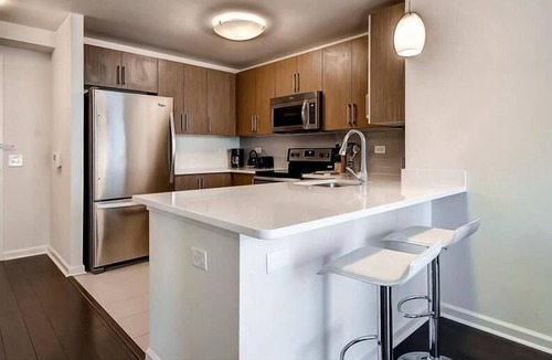 Hudson Exchange Apartment | Modern Jersey City 1BR | Work Desk + Wi-Fi | by GLS