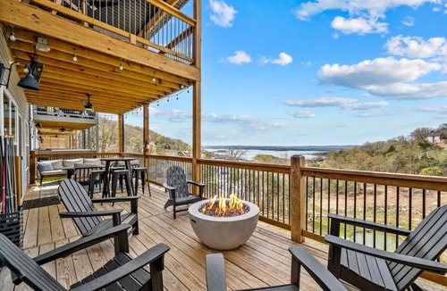 Table Rock House | Modern Lakeview with All Ensuites, Entertainment Room, & Outdoor Fire Features