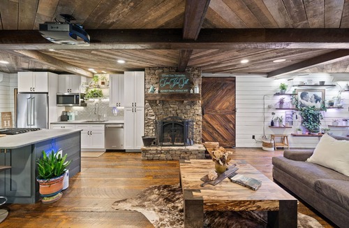 Tate Cabin | Modern, Luxurious Cabin for Two located on a Cascading Waterfall.