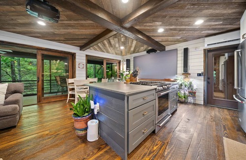 Tate Cabin | Modern, Luxurious Cabin for Two located on a Cascading Waterfall.