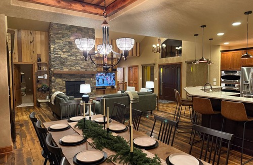 Camdenton House | Modern Luxury Lakefront Dock, Pool 4 King Suites Sunset Views