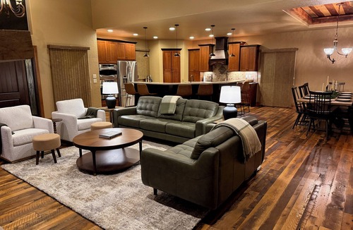 Camdenton House | Modern Luxury Lakefront Dock, Pool 4 King Suites Sunset Views