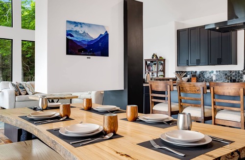 Hendersonville House | Modern luxury mountain chalet. Hot tub and stunning views. Pet friendly!