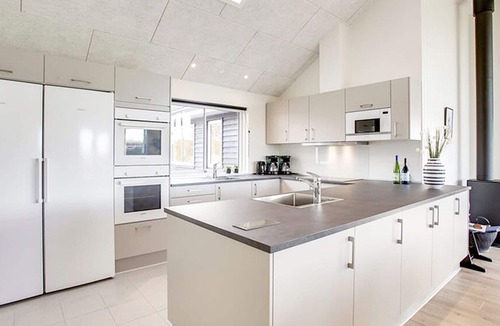 Marup House | Modern pool and activity house with jacuzzi, sauna, wifi and fireplace