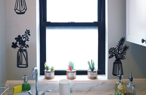 Englewood Apartment | Modern Private Red Bedroom