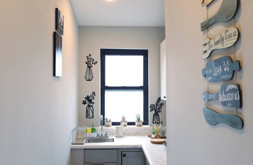 Englewood Apartment | Modern Private Red Bedroom