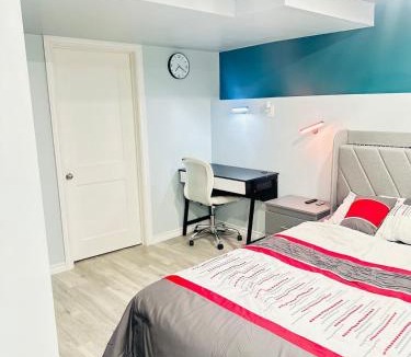 Durham Region Apartment | Modern Private Suite with 100 inch TV Quiet Oshawa