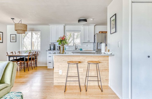 Stevenson House | Modern, river-view home with 2 decks, Ping-Pong, fireplace & washer/dryer