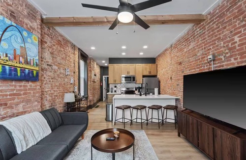 Soulard Apartment | Modern Soulard WiFi Laundry Queen Menard
