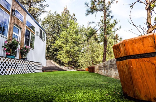 Shady Cove Cabin | Modern Tiny House in the Woods w/Hot Tub