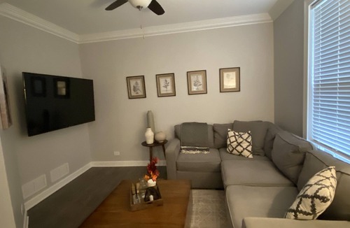 Elgin House | Modern Townhome with a theater room & gym area
