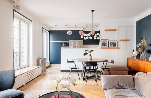 6th Arrondissement Apartment | Modernist Blues in Saint Germain, by Veeve