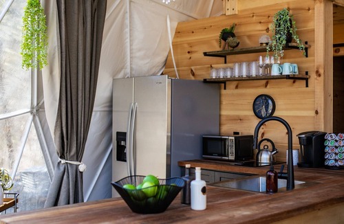 Cosby RV Rental | 🌙💃 Moon Dance Glamping Dome w/Hot Tub, Bath, Kitchen