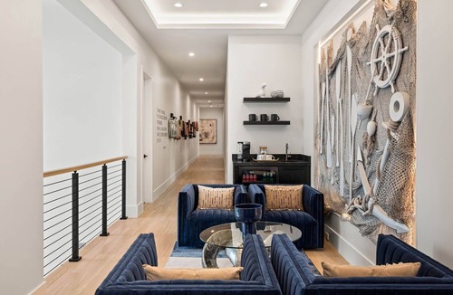 Reunion House | Morlando Three floor rocket ship, luxurious interior, back yard oasis with pool