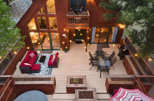 Woodland Park Cabin | Mountain Boho A-Frame! ★ Peak Views ★ Hot Tub ★