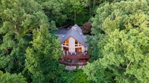 Woodfin House | Mountain hideaway long range views with pool table, hot tub and spectacular fireplace