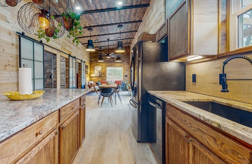 Webster House | Mountain view home with a large patio and private hot tub | fire-pit | gas grill