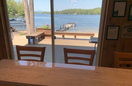 Pine River Pond House | Mountain View’s. Great Ice Fishing, snow shoeing, snowmobiling. Winter Getaway.