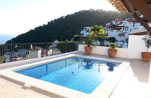 Almunecar Villa | Mountainside villa and view overlooking the sea, a paradise on earth