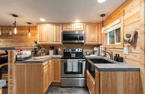Paradise Estates Cabin | Mt Rainier Cottage-Sauna! Hot Tub! Patio! Firepit!