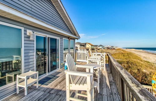 Ocean Ridge House | Multi-level ocean view home with two decks, a washer/dryer & beach access