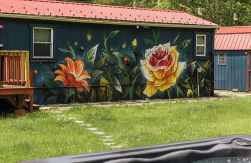 Narrowsburg Cabin | Mural Art Cabin With Pond And Hot Tub