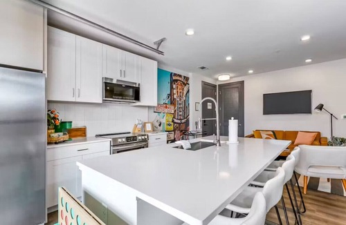 Academy Square Apartment | Nashville Oasis at The Muse: Modern 2BR With Balcony & Rooftop Views