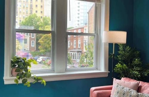 Gayborhood Apartment | Natural Light | King Bed | Walkable | Parking