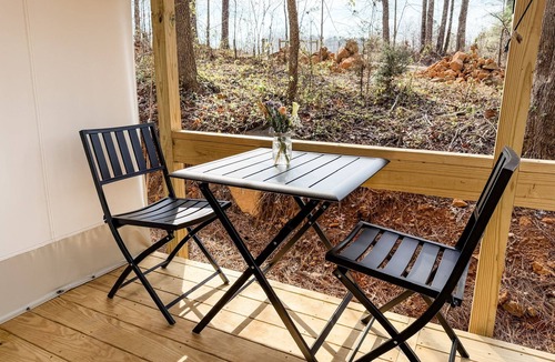 Henderson RV Rental | Nature Immersed Glamping Tent at Kerr Lake — "The Haven"