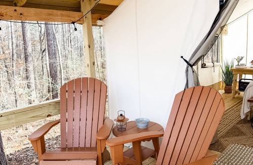 Henderson RV Rental | Nature Immersed Glamping Tent at Kerr Lake — "The Haven"