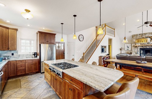 Livingston House | Nature lover's lakefront home with a beach, dock, fire ring, & more