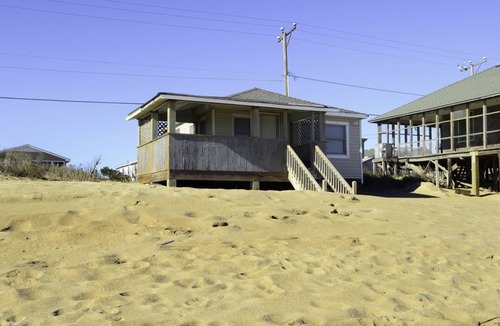 Kitty Hawk Cottage | Neaptide: Oceanfront Escape for Two w/Deck Views