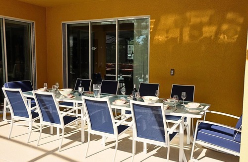 Watersong Villa | Near Disney 6BR Villa | Huge 40ft Screened Pool Deck | No Front & Rear Neighbors