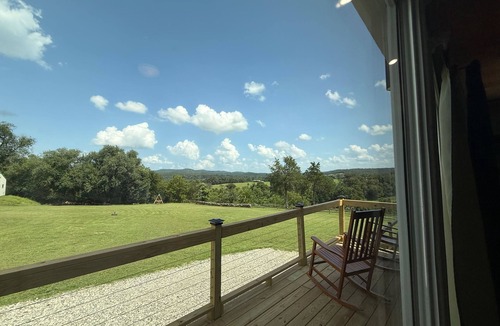 Yellville Cabin | NEW! Cabin w/Gorgeous Views, Pool, FirePit
