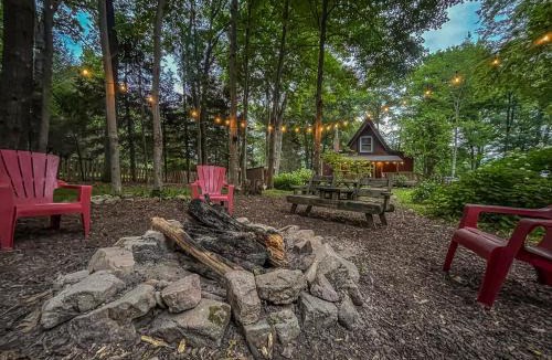 Thayerville House | New Construction Modern Lakefront A-Frame with Hot Tub Fire Pit