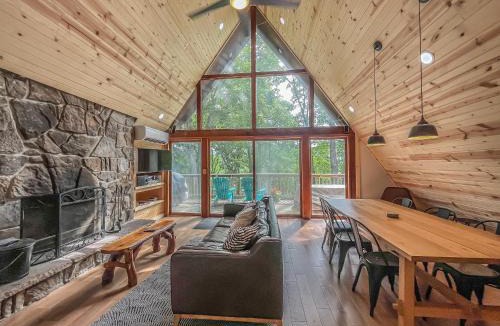 Thayerville House | New Construction Modern Lakefront A-Frame with Hot Tub Fire Pit