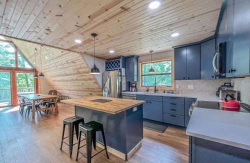 Thayerville House | New Construction Modern Lakefront A-Frame with Hot Tub Fire Pit