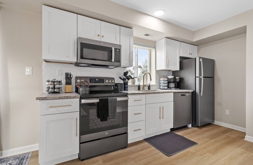 Roseville Apartment | NEW! Cozy 1BR Flat w/King Bed & Workspace