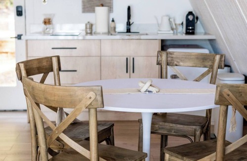 Olympia Cabin | New! Cozy Waterfront A-Frame, Private Beach, Pet Friendly.