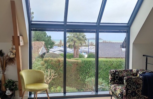 Louannec House | New house June 2019: View of the port of Perros-Guirec, beach 300 m