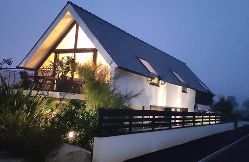 Louannec House | New house June 2019: View of the port of Perros-Guirec, beach 300 m